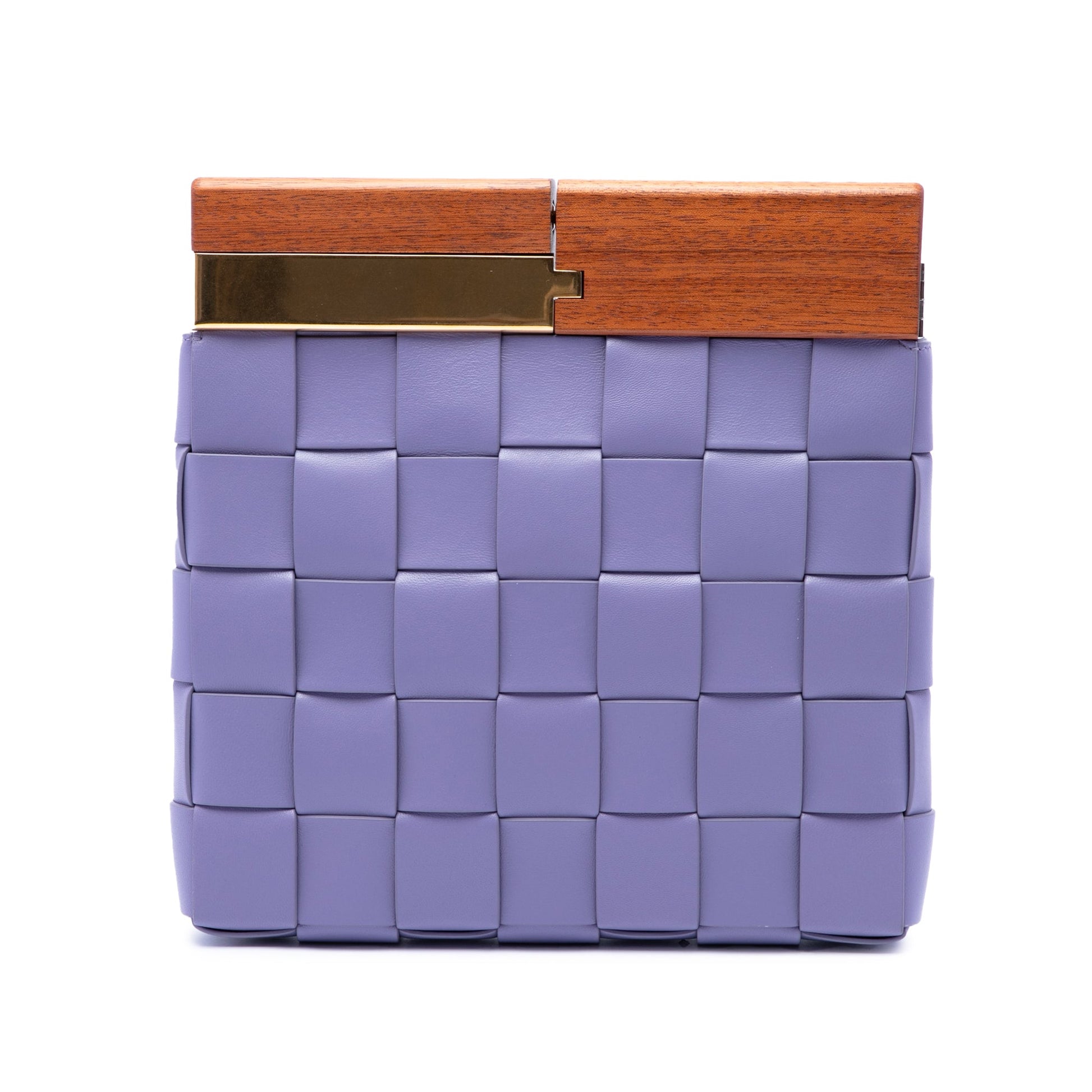 Bottega Veneta Lambskin Maxi Intrecciato The Snap Clutch