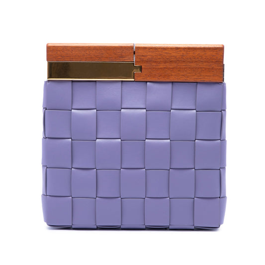 Bottega Veneta Lambskin Maxi Intrecciato The Snap Clutch