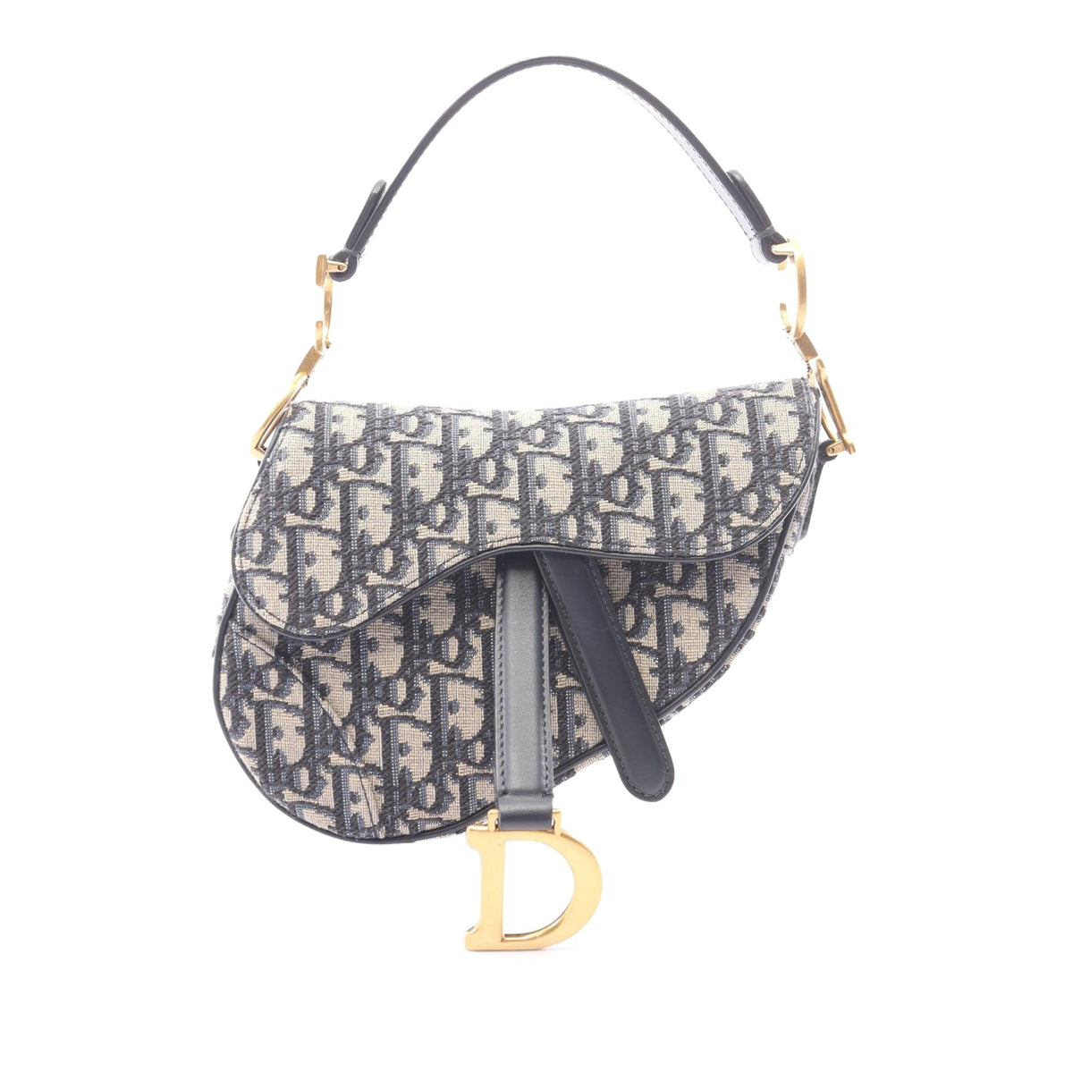 Dior Mini Oblique Canvas Saddle Bag