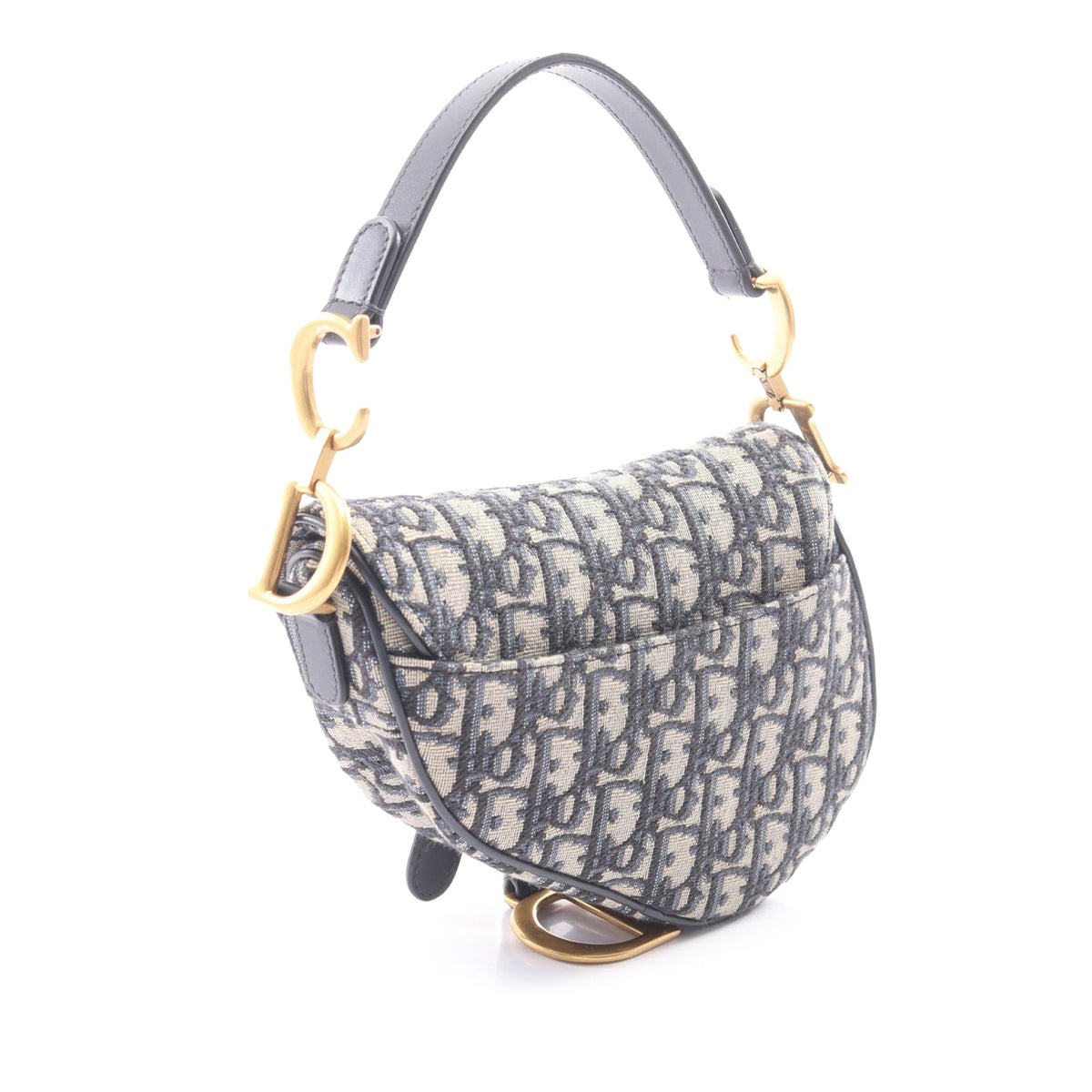 Dior Mini Oblique Canvas Saddle Bag