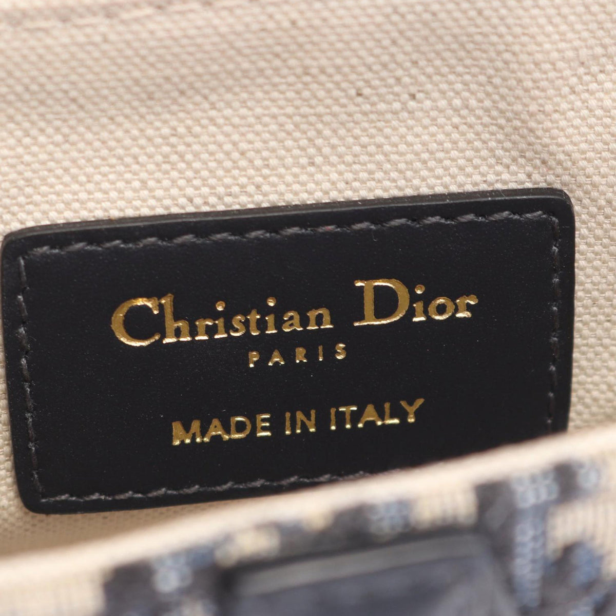 Dior Mini Oblique Canvas Saddle Bag