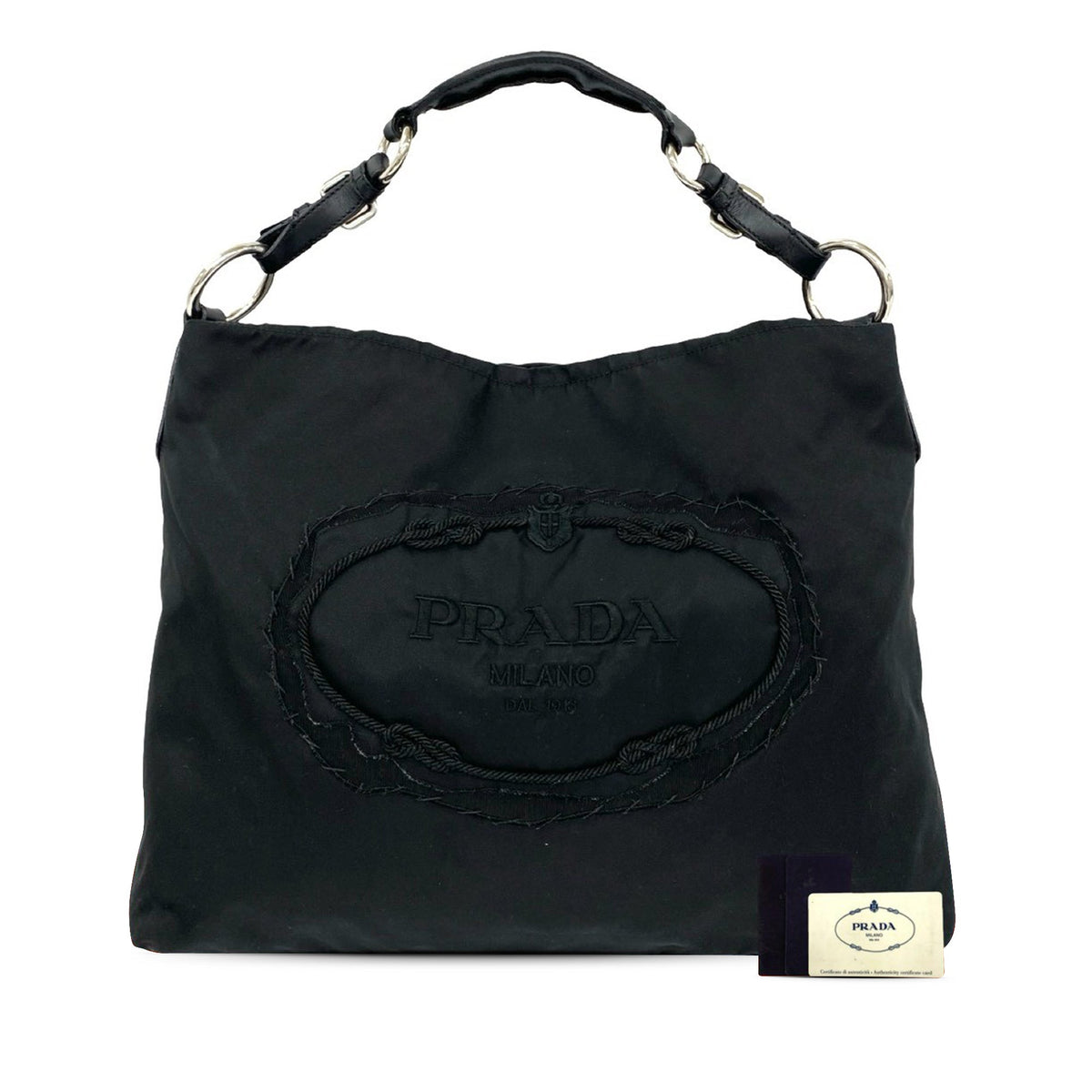 Prada Tessuto Canapa Shoulder Bag