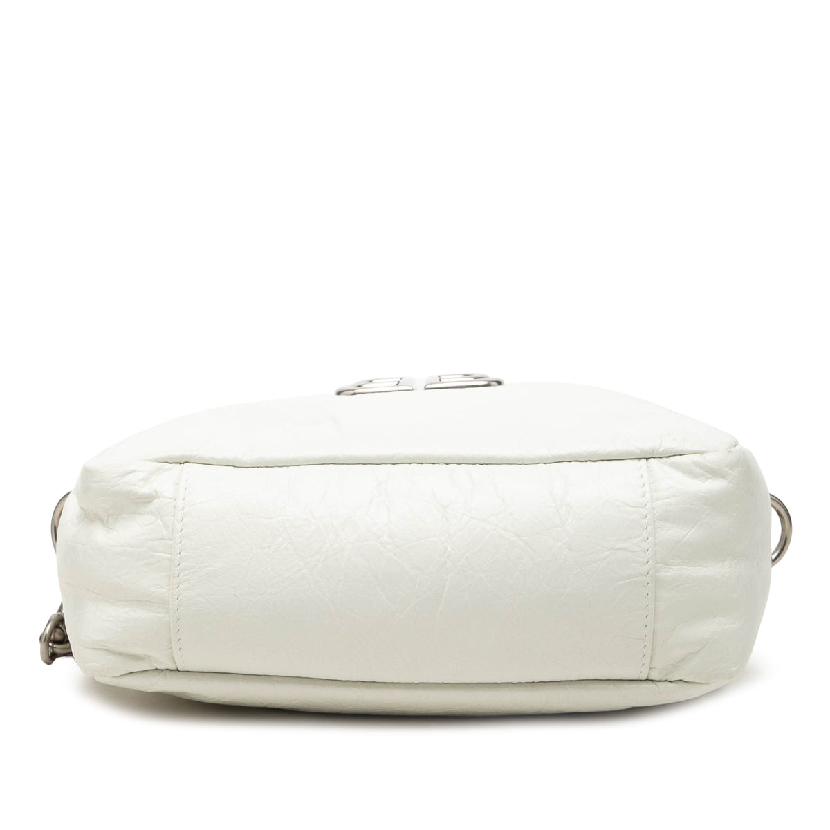 Balenciaga Calfskin Monaco Chain Camera Bag XS — White