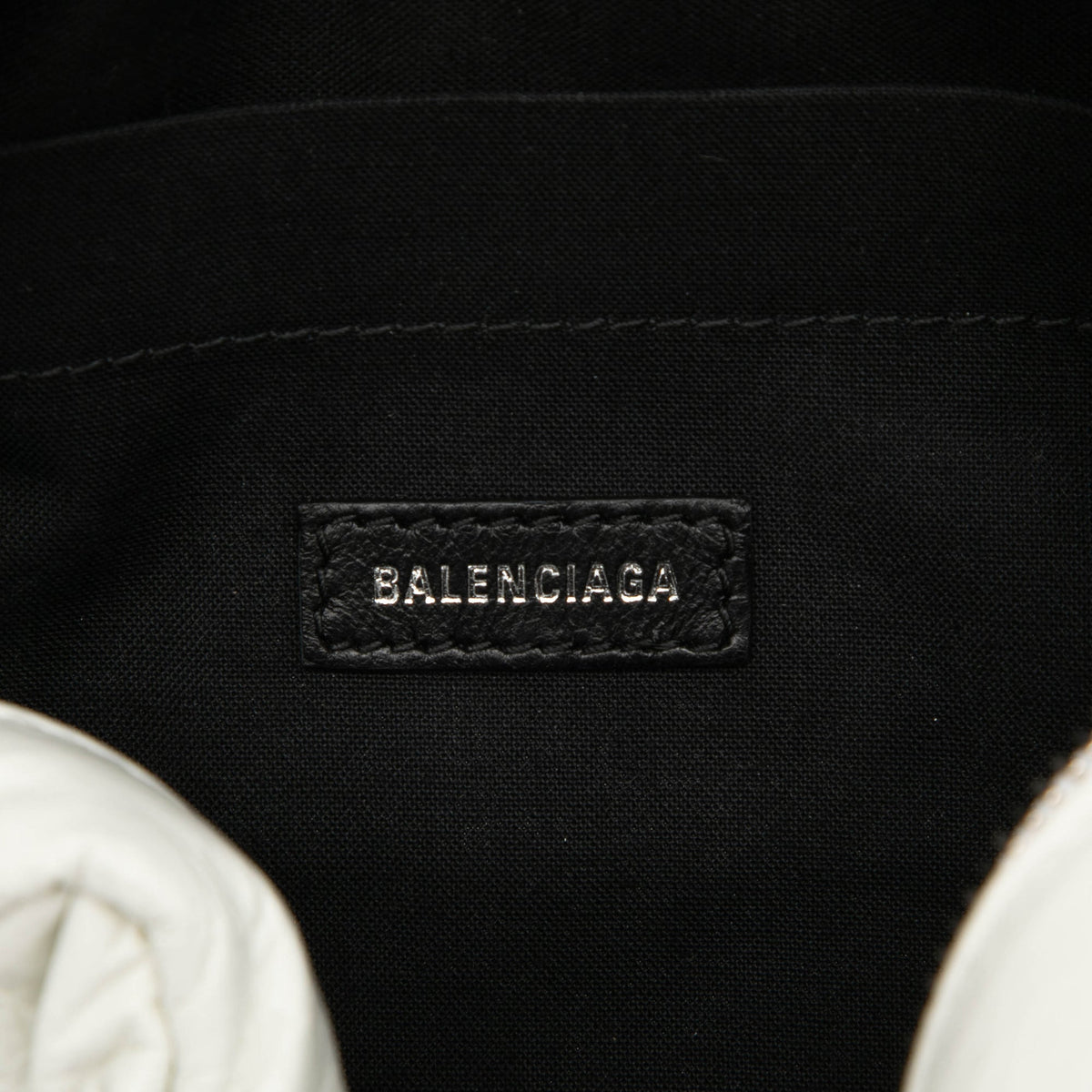Balenciaga Calfskin Monaco Chain Camera Bag XS — White