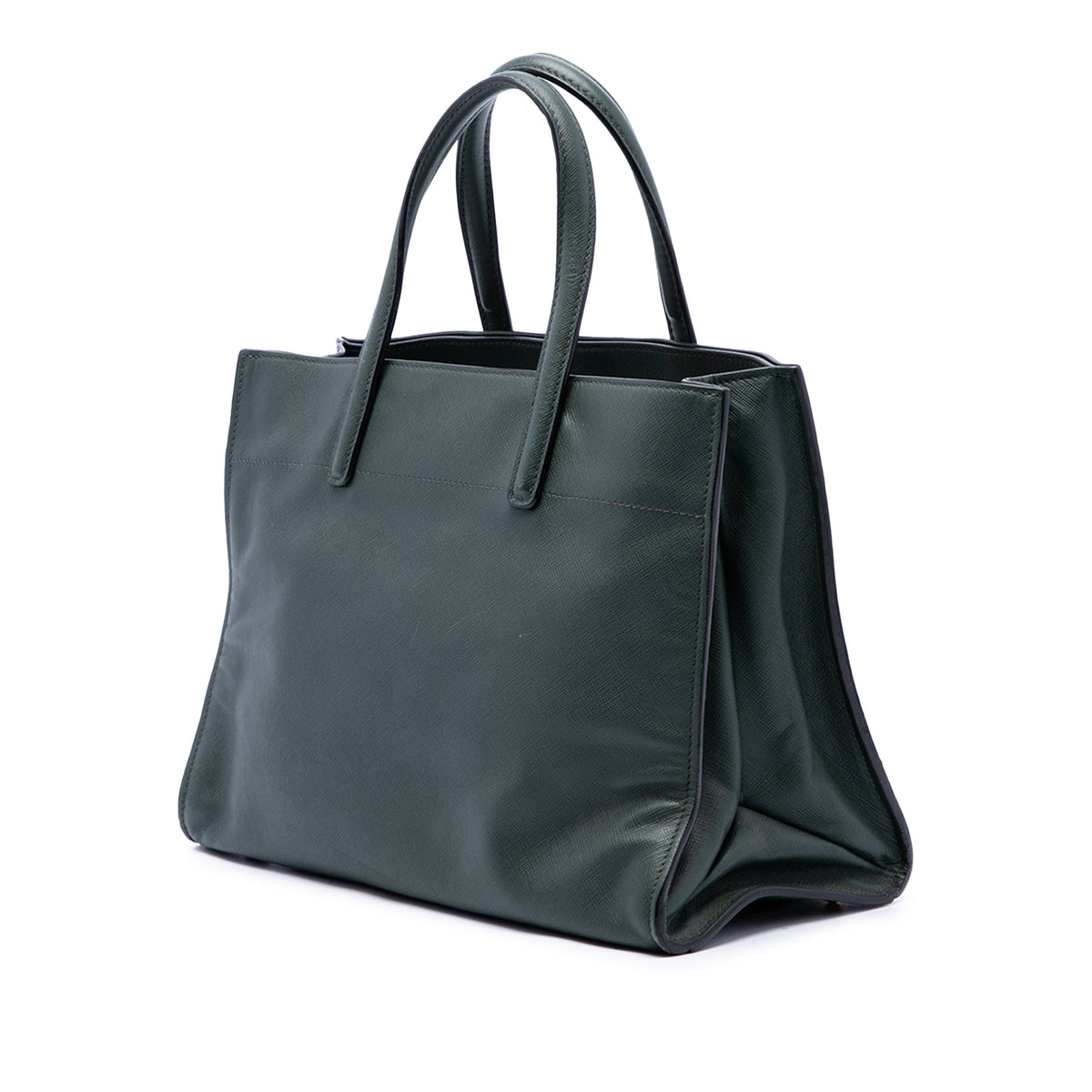 Prada Saffiano Soft Triple Pocket Tote — Green