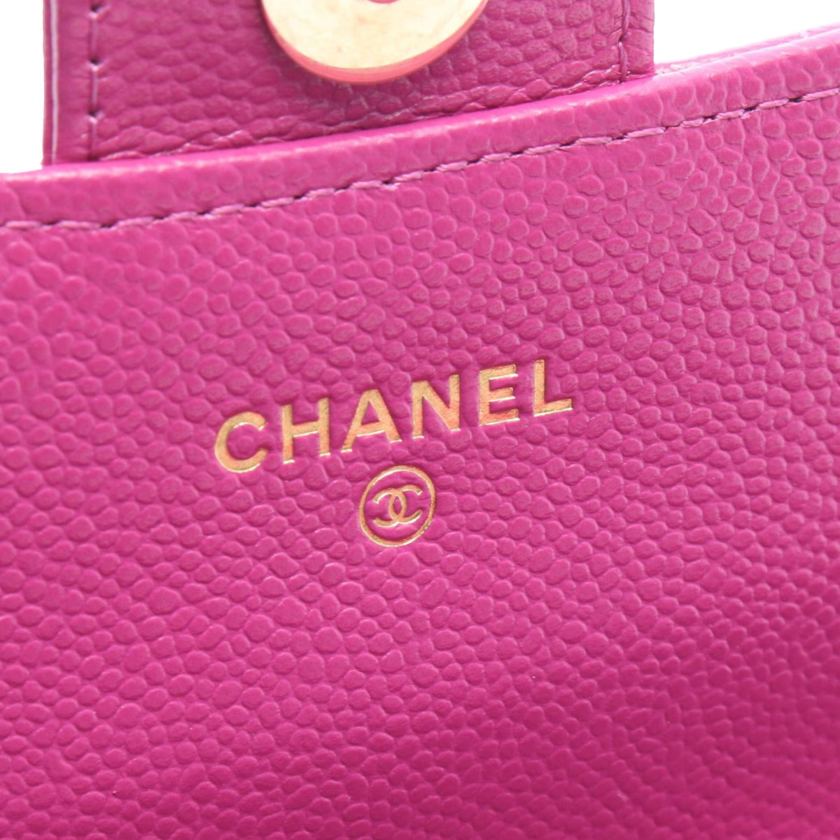 Chanel CC Quilted Caviar Flap Phone Holder Wallet on Chain