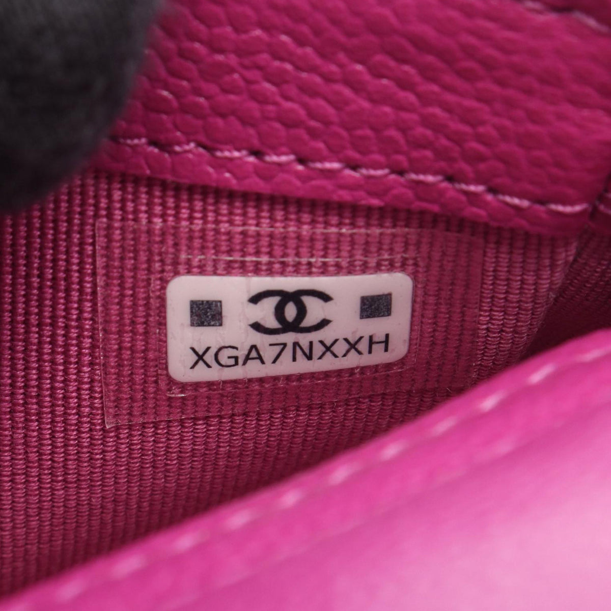 Chanel CC Quilted Caviar Flap Phone Holder Wallet on Chain