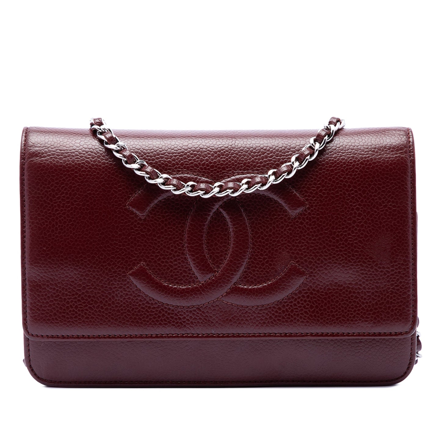 Chanel CC Caviar Wallet On Chain