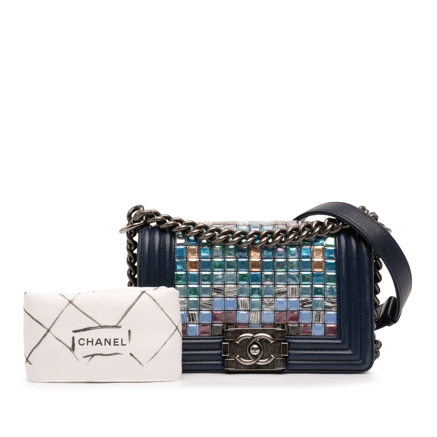 Chanel Small Lambskin Tile Mosaic Boy Flap