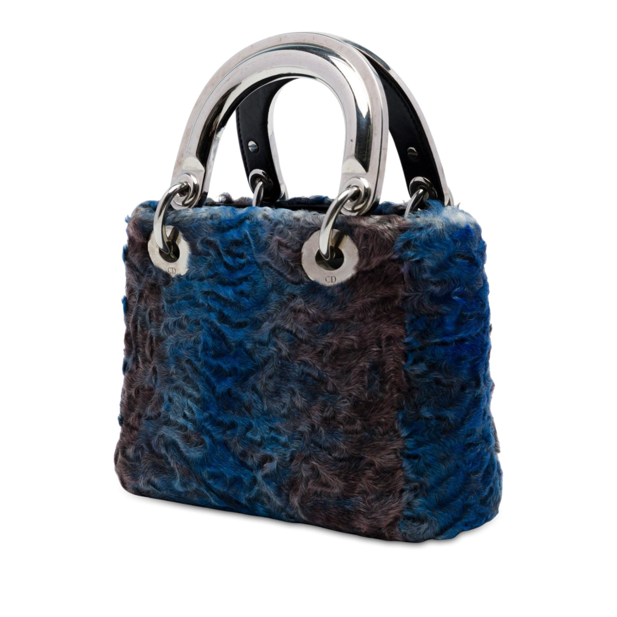 Dior Mini Astrakhan Fur Lady Dior — Blue