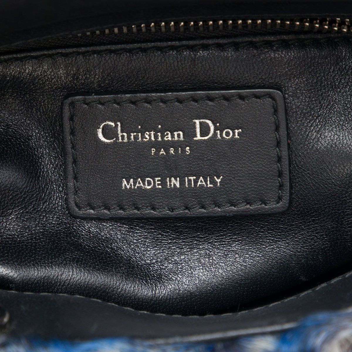 Dior Mini Astrakhan Fur Lady Dior — Blue