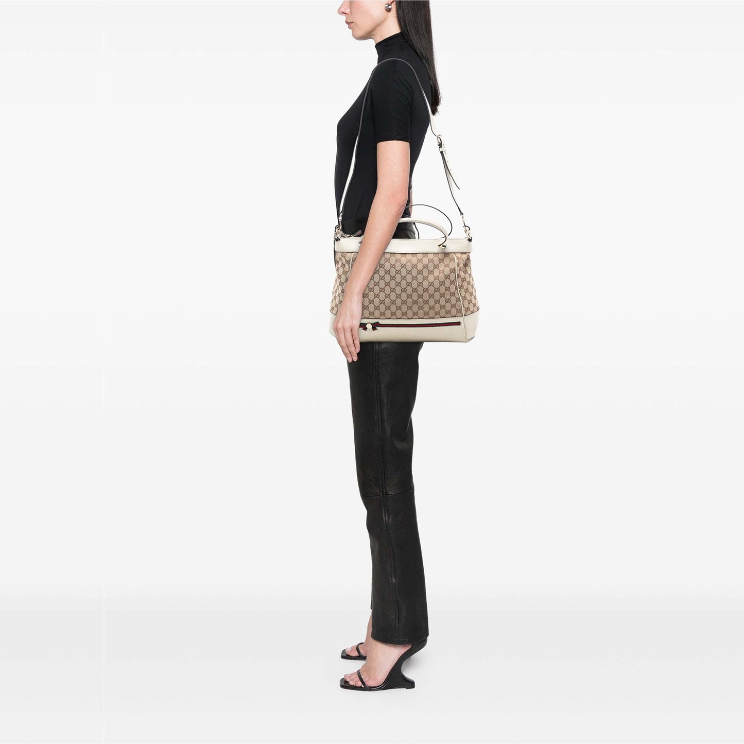 Gucci GG Canvas Web Mayfair Satchel