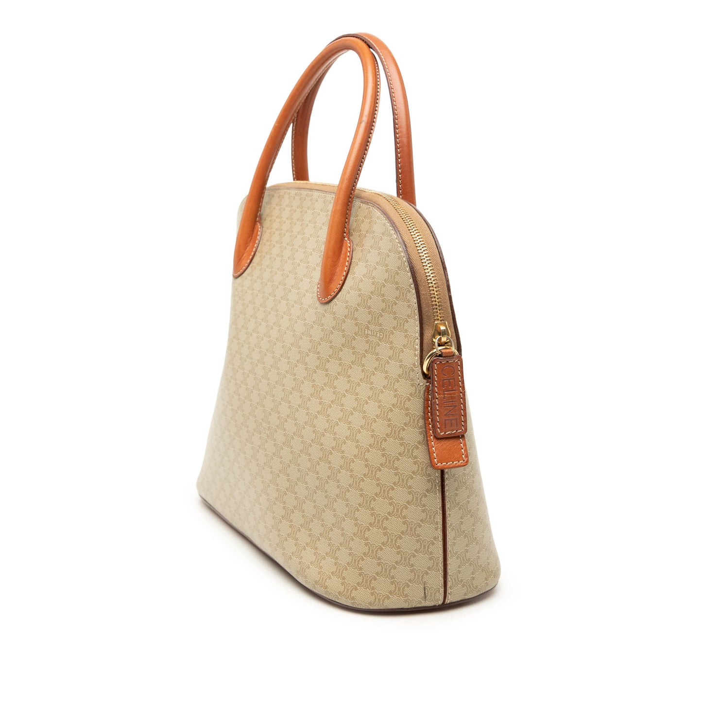 Celine Macadam Coated Canvas Dome Satchel