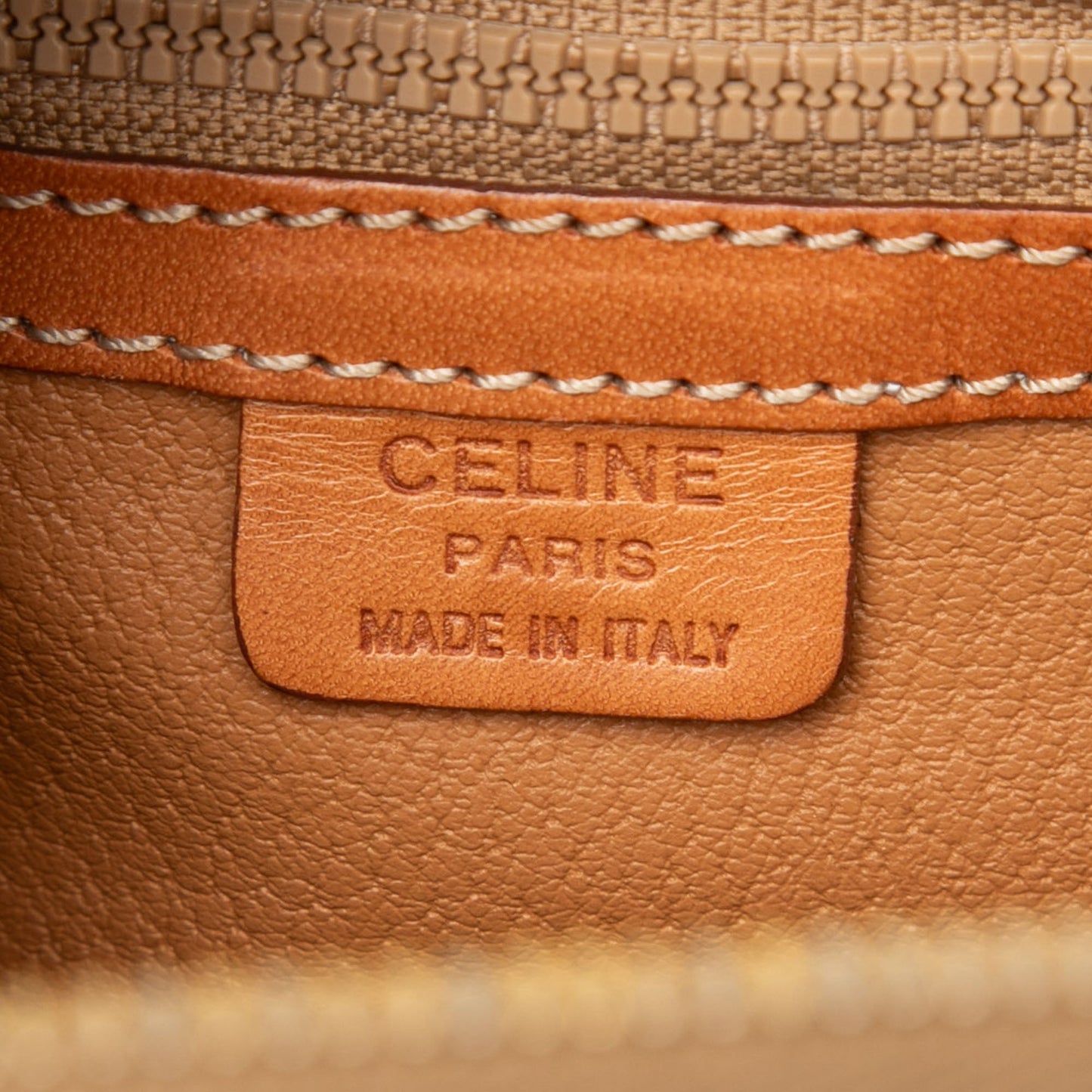 Celine Macadam Coated Canvas Dome Satchel
