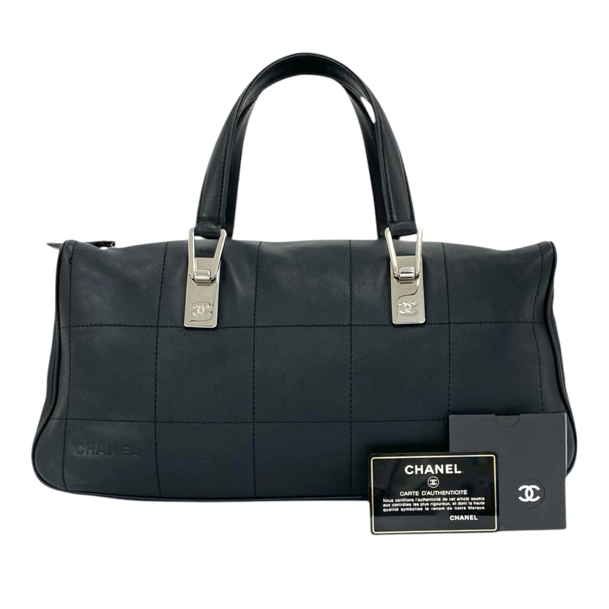 Chanel CC Square Quilted Lambskin Handbag