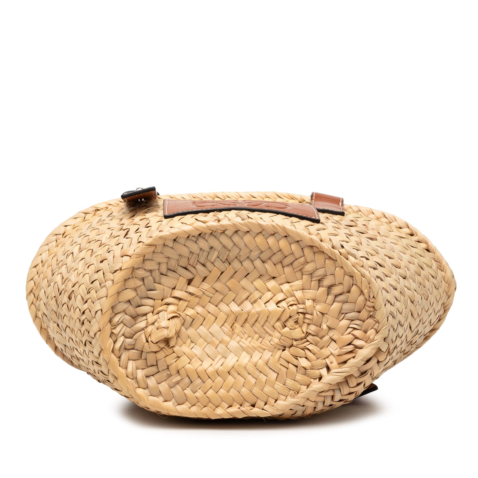 LOEWE Small Raffia Anagram Basket Tote