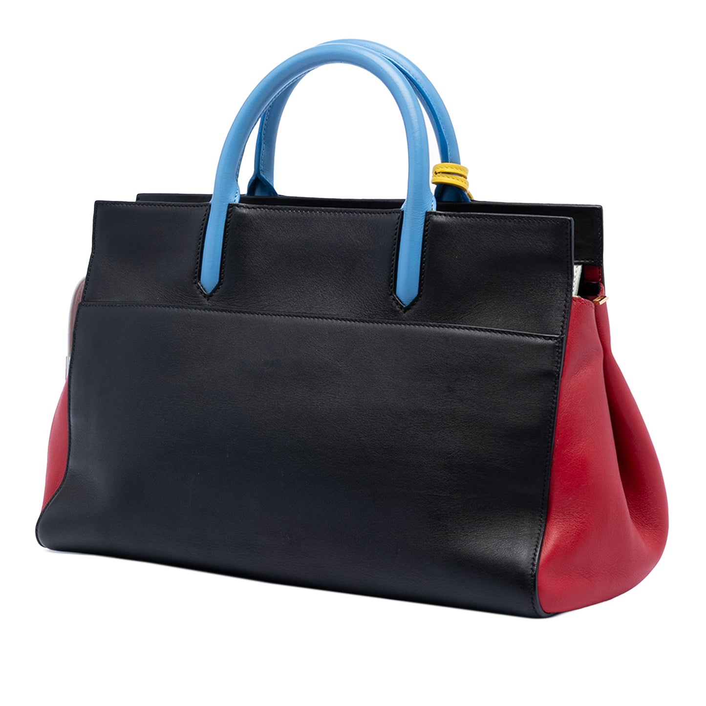 Small Tricolor Smooth Calfskin Cabas Rive Gauche Satchel