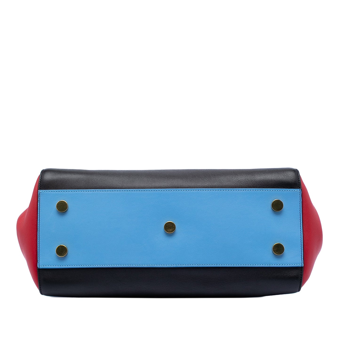 Small Tricolor Smooth Calfskin Cabas Rive Gauche Satchel
