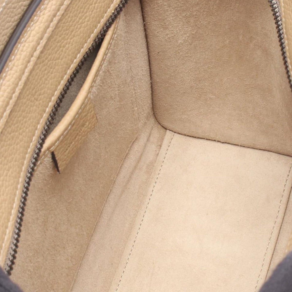 Celine Nano Leather Luggage Tote — Beige