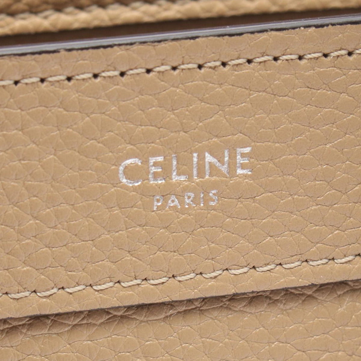 Celine Nano Leather Luggage Tote — Beige