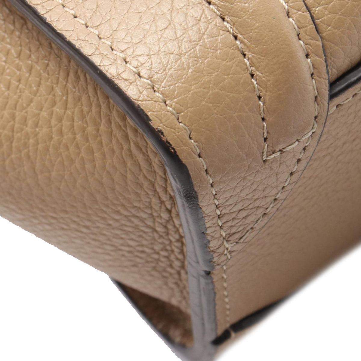 Celine Nano Leather Luggage Tote — Beige