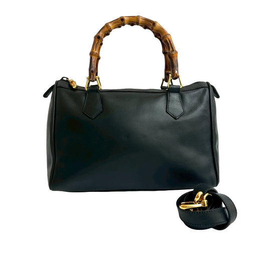 Gucci Smooth Calfskin Bamboo Satchel