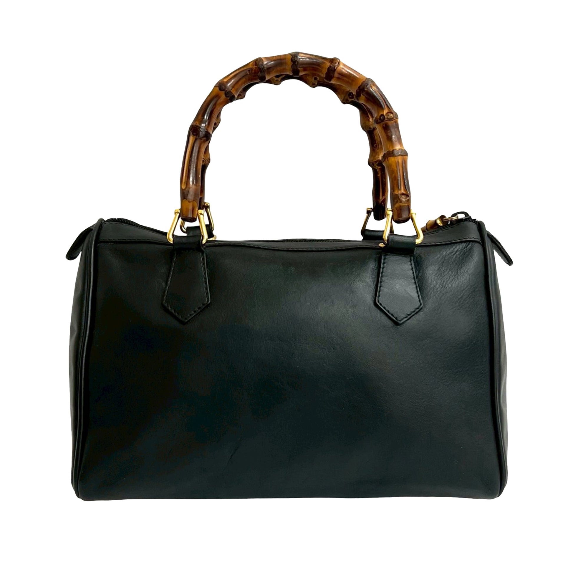 Gucci Smooth Calfskin Bamboo Satchel