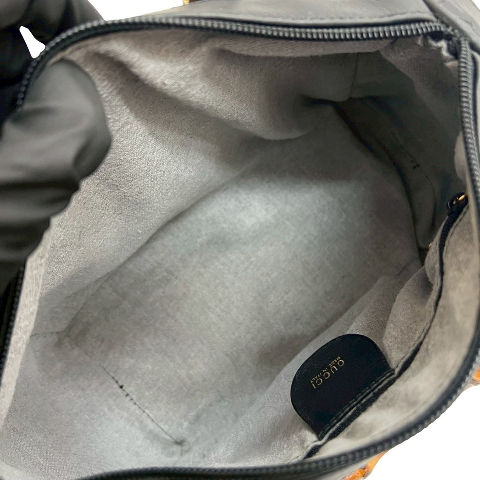 Gucci Smooth Calfskin Bamboo Satchel