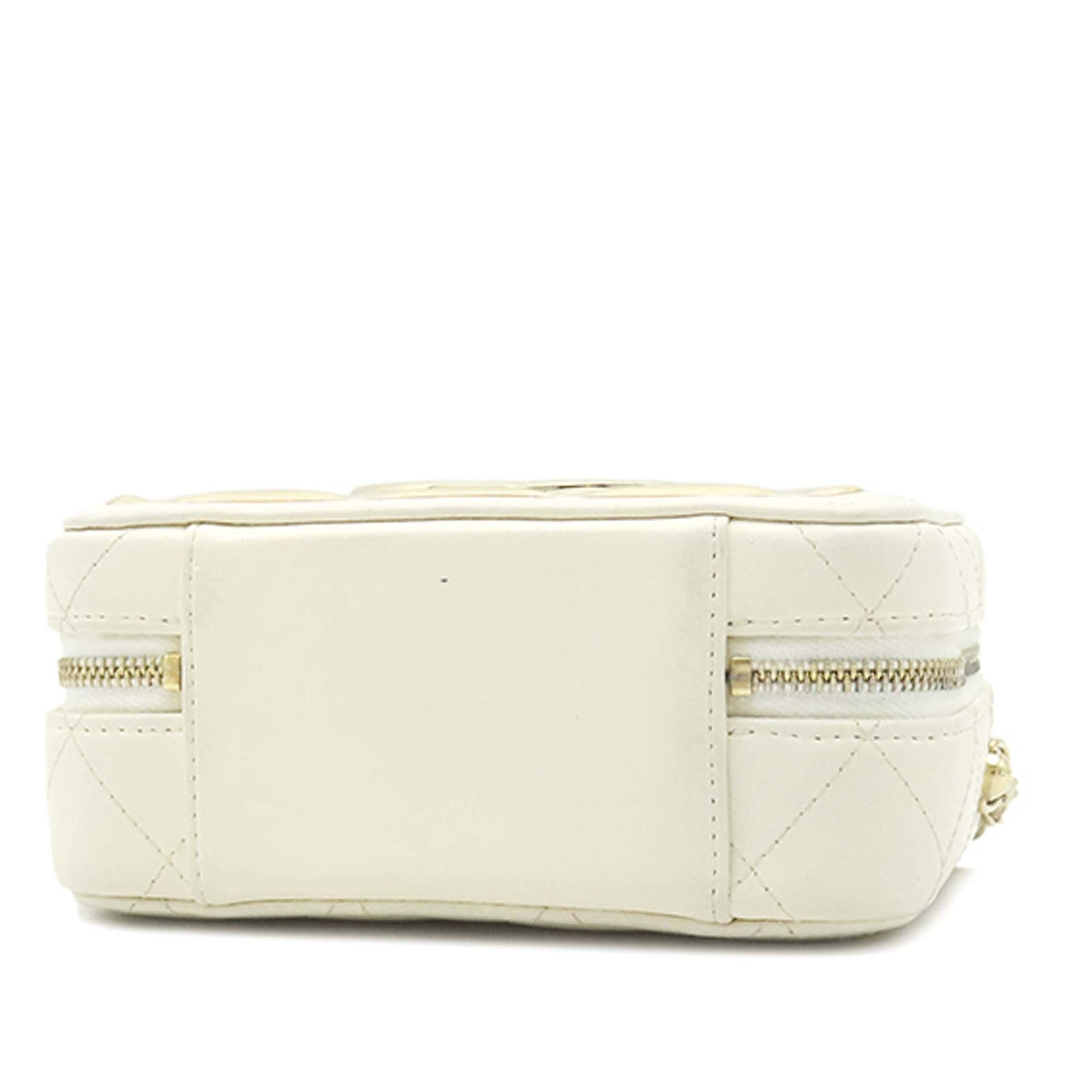 Chanel Mini CC Quilted Lambskin and Golden Plate Vanity Crossbody