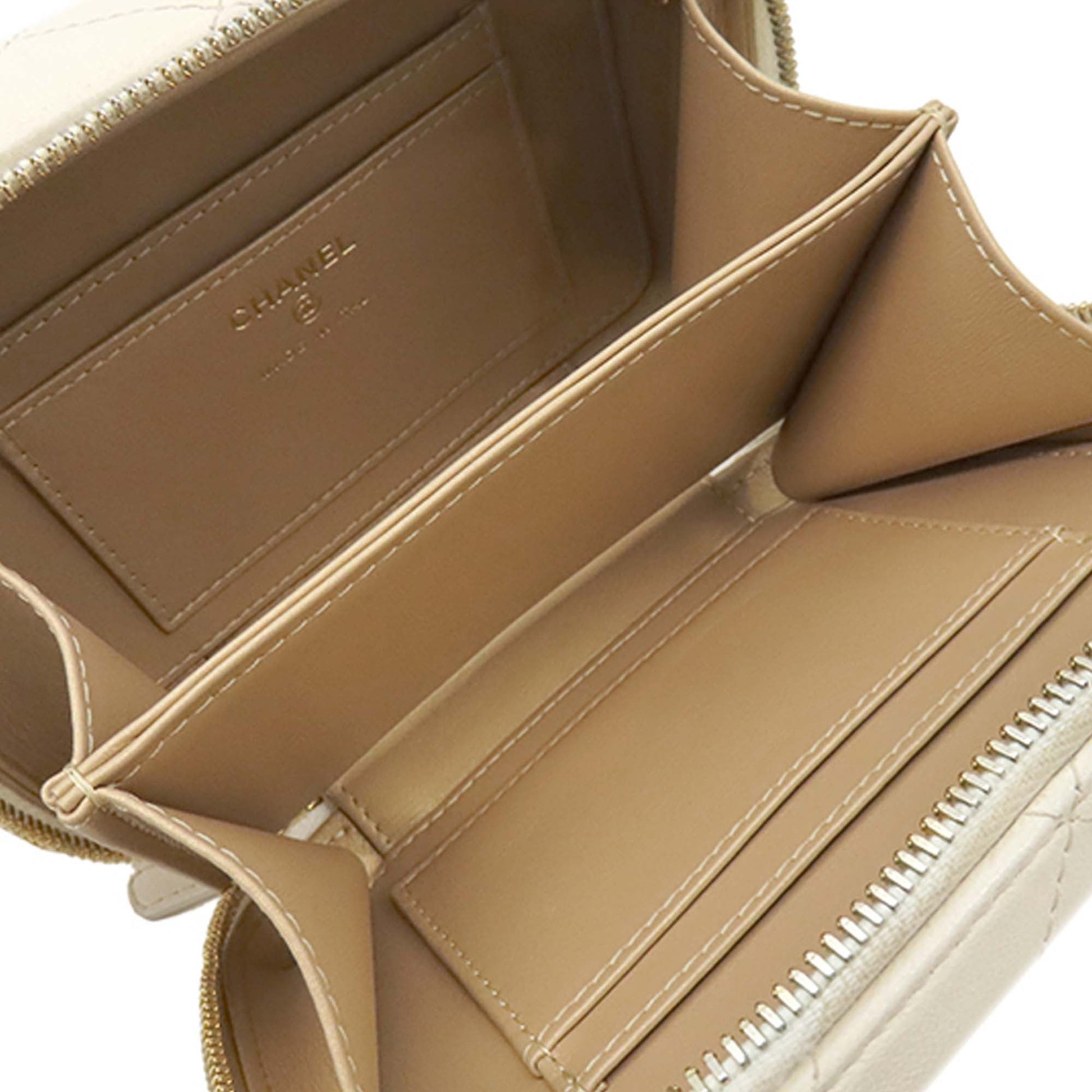 Chanel Mini CC Quilted Lambskin and Golden Plate Vanity Crossbody