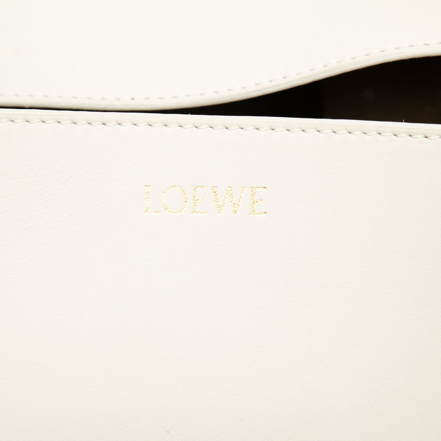 LOEWE Medium Bicolor Shiny Calfskin Puzzle Fold Tote
