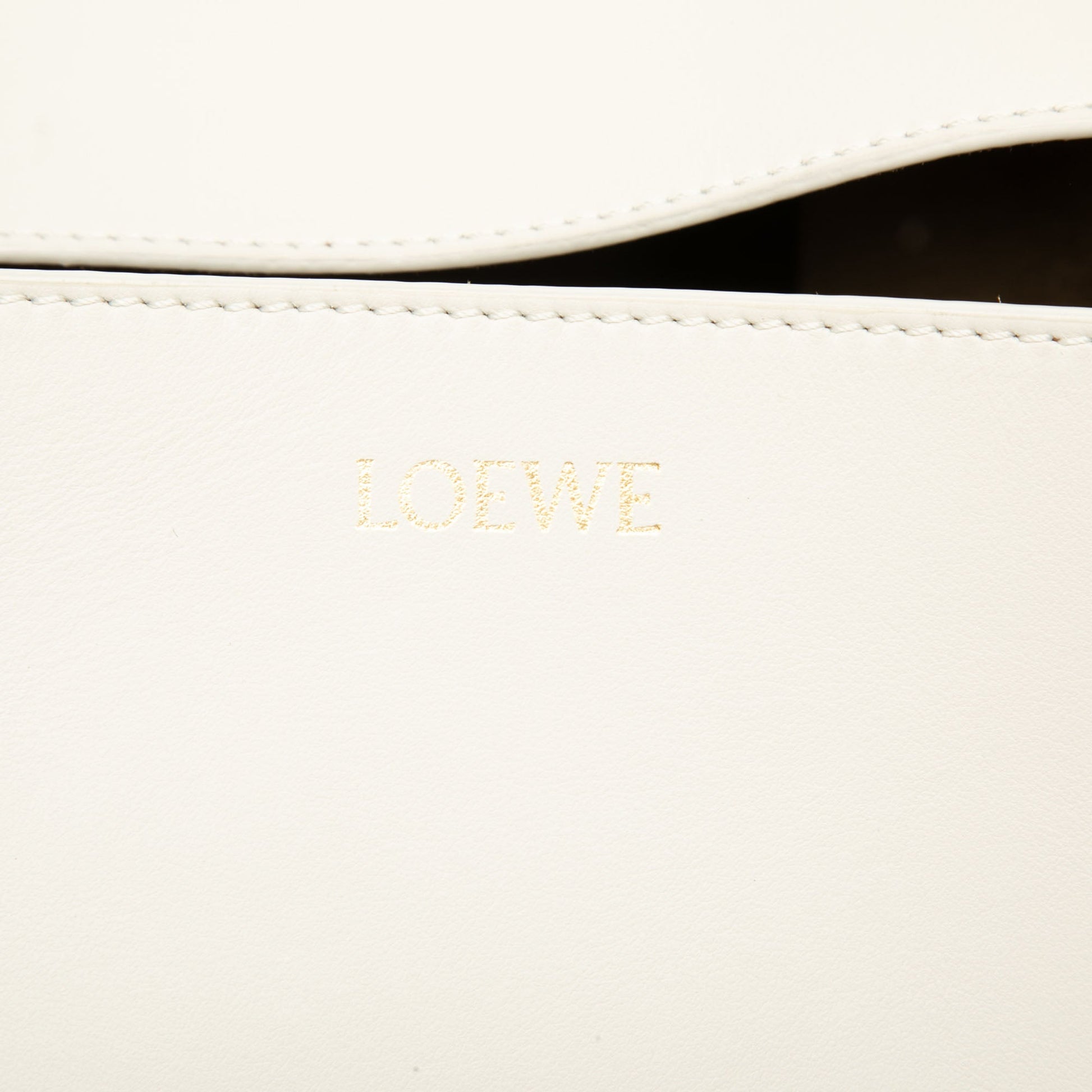 LOEWE Medium Bicolor Shiny Calfskin Puzzle Fold Tote