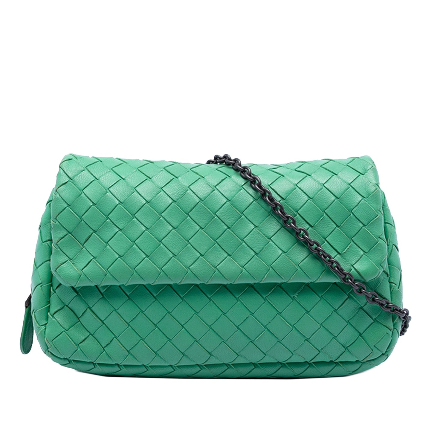 Bottega Veneta Mini Nappa Intrecciato Expandable Chain Flap Crossbody