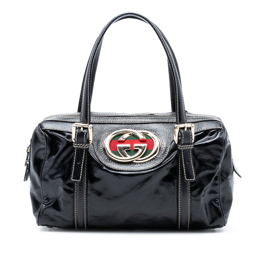 Gucci Coated Canvas Dialux Britt Boston Bag