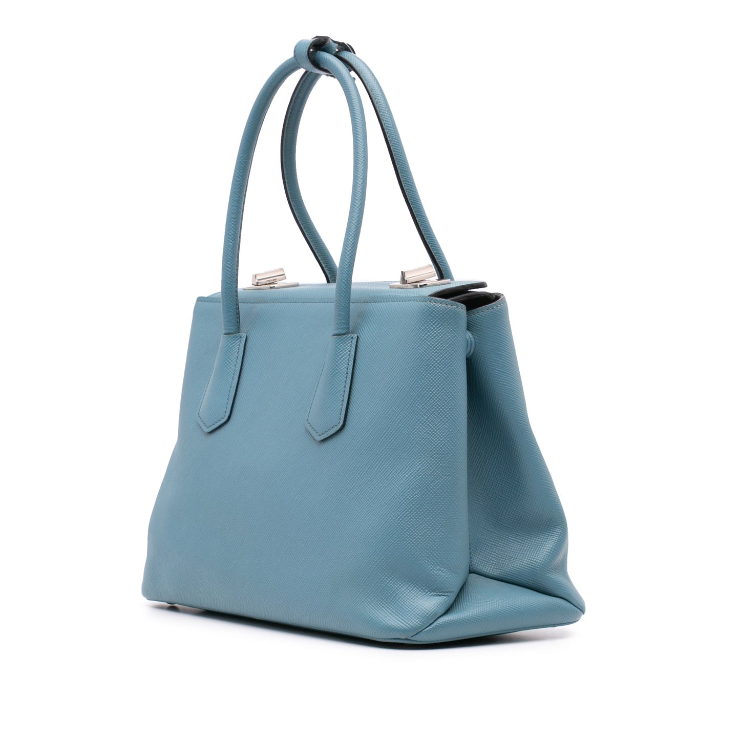 Prada Saffiano Cuir Turnlock Twin Satchel