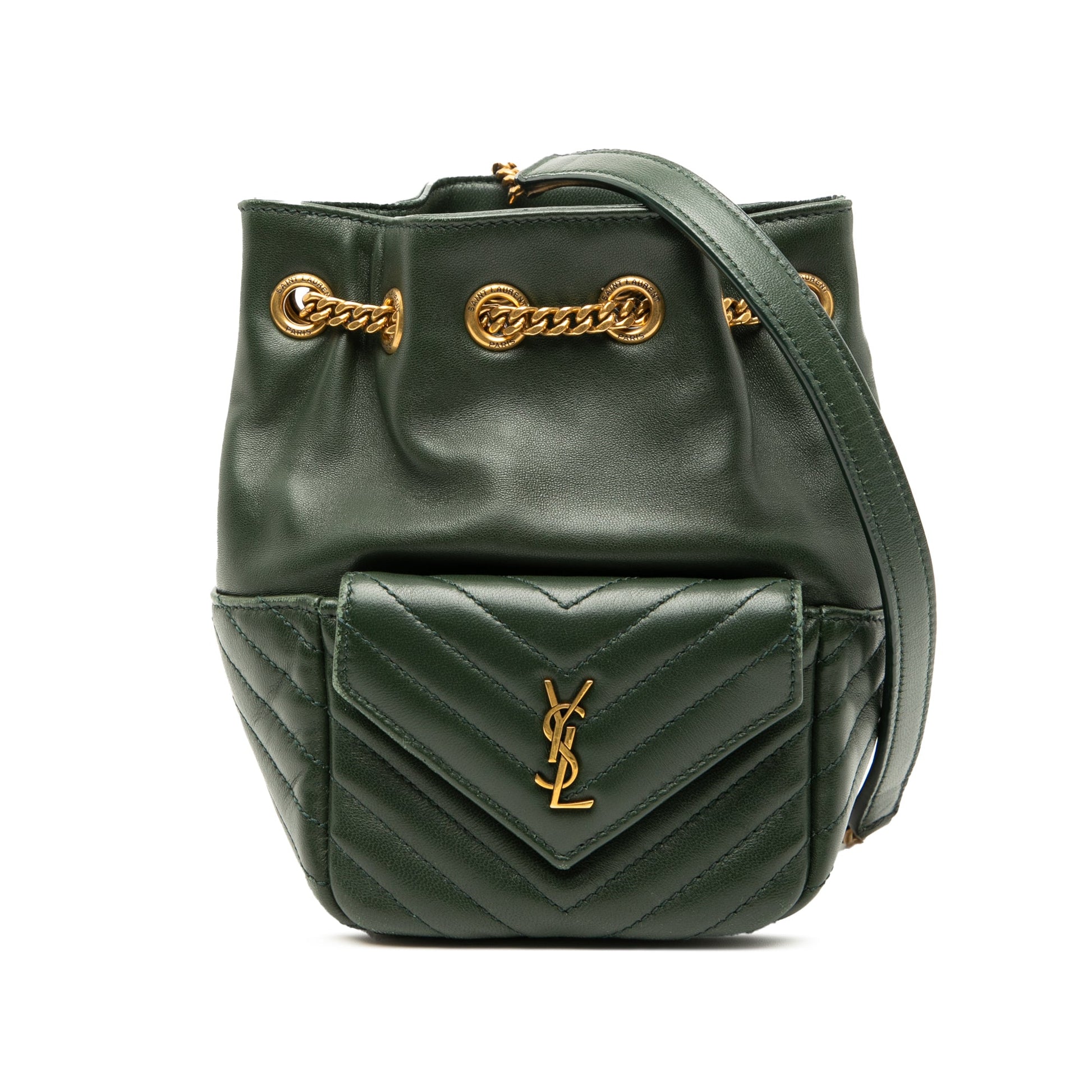 Saint Laurent Mini Quilted Leather Joe Bucket Bag