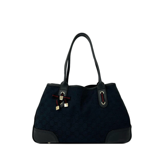 Gucci GG Canvas Princy Tote — Black