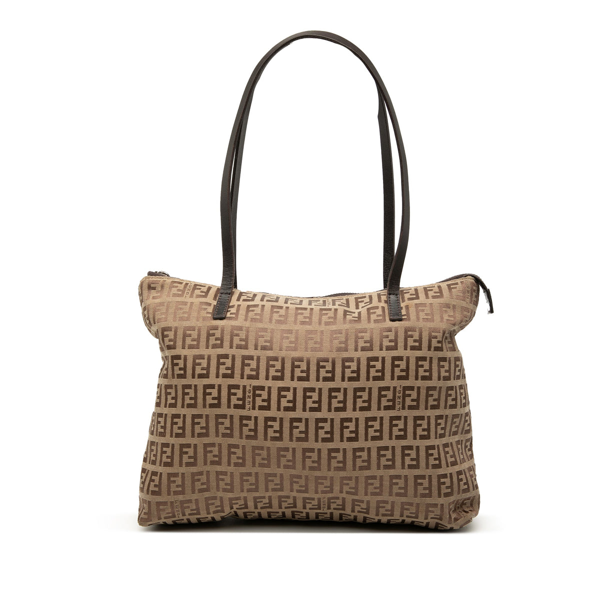 Fendi Zucchino Canvas Tote — Brown