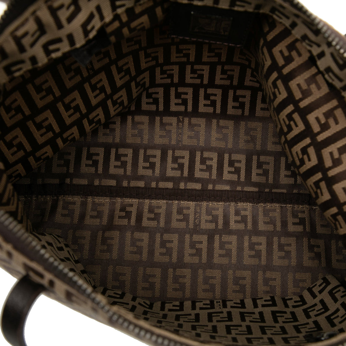 Fendi Zucchino Canvas Tote — Brown