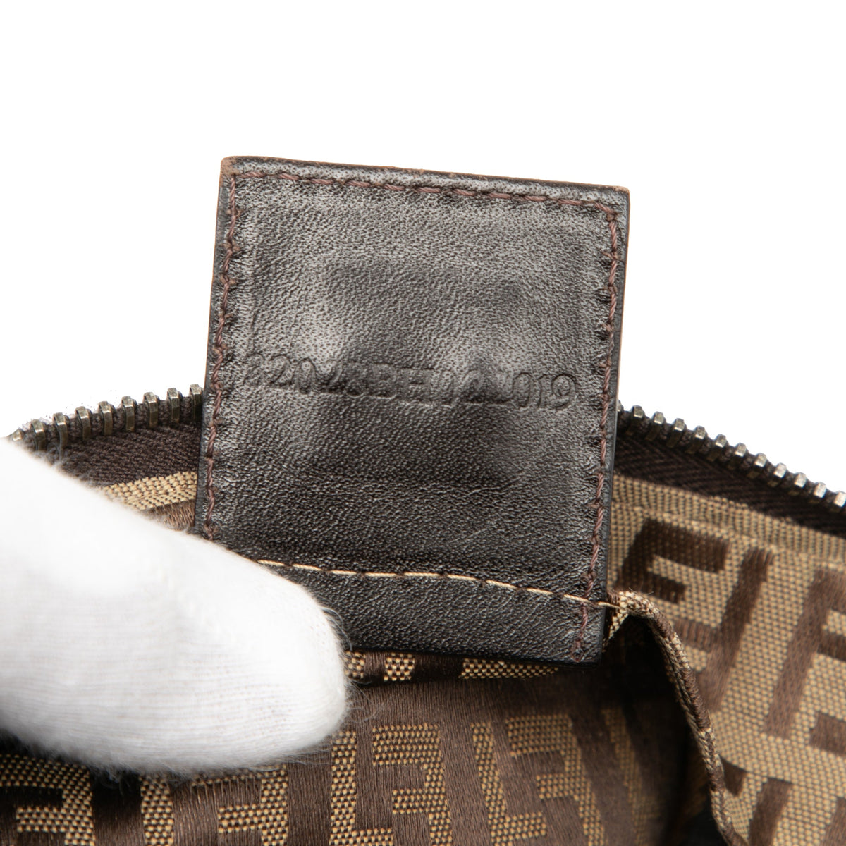 Fendi Zucchino Canvas Tote — Brown