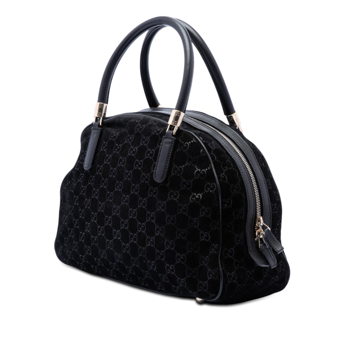Gucci GG Suede Web Dome Handbag