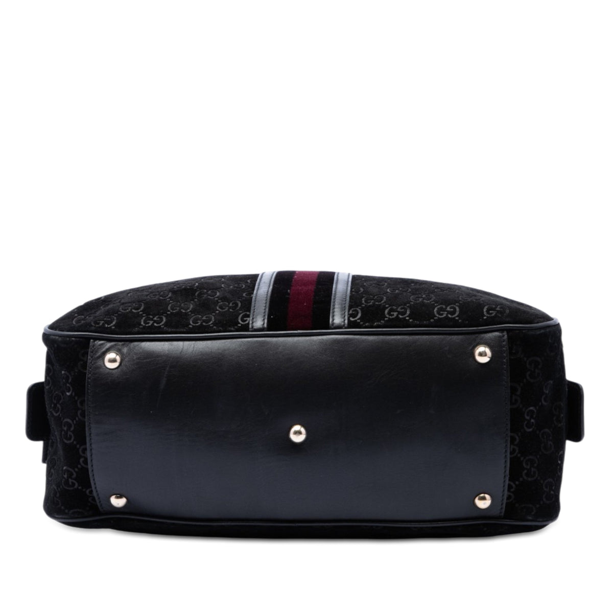 Gucci GG Suede Web Dome Handbag