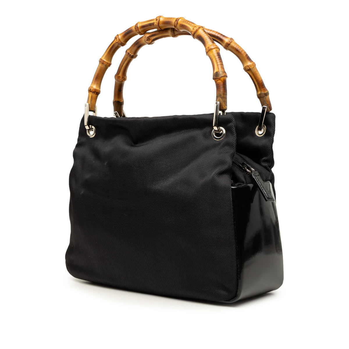 Gucci Nylon Bamboo Handbag