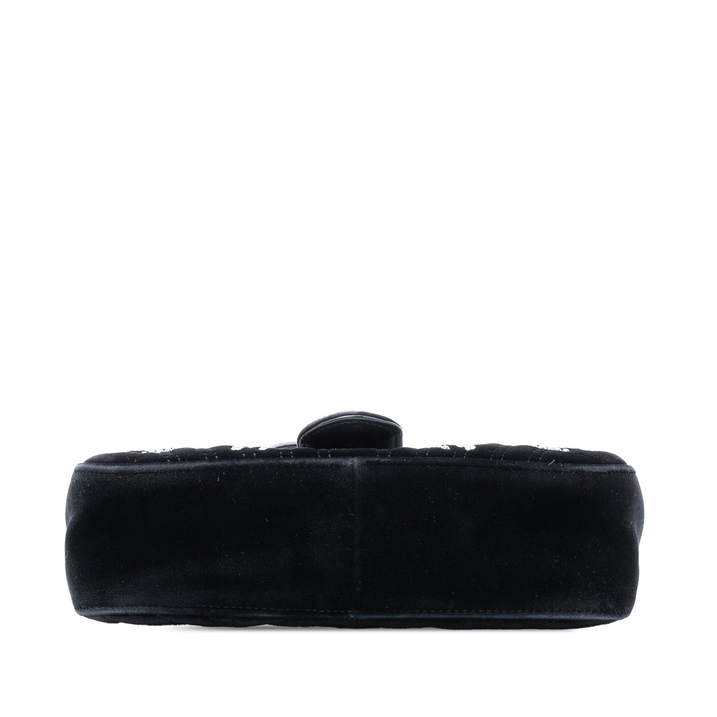 Gucci Medium GG Marmont Matelasse Velvet Crystal Embellished Shoulder Bag