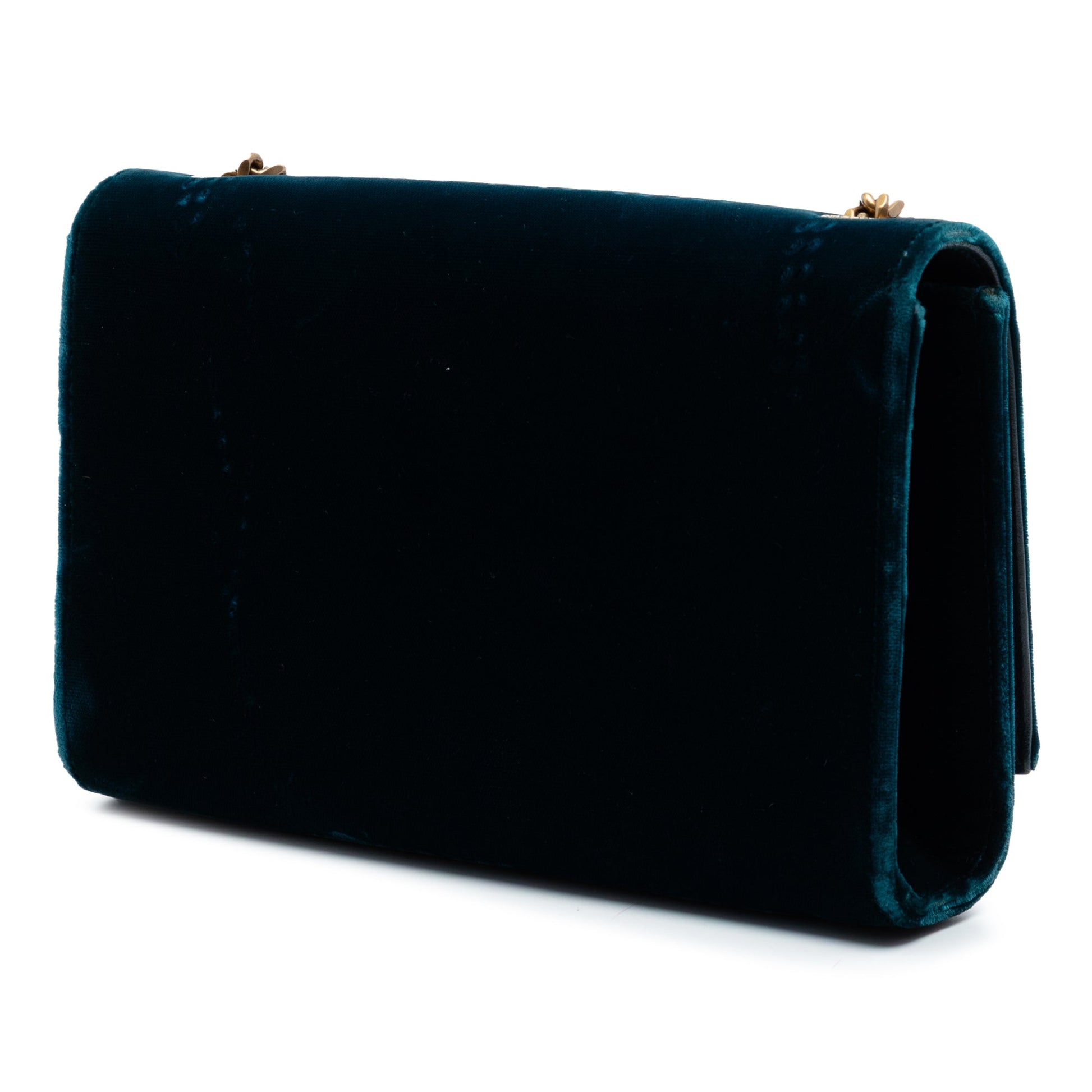 Saint Laurent Small Velvet Monogram Kate Tassel Crossbody