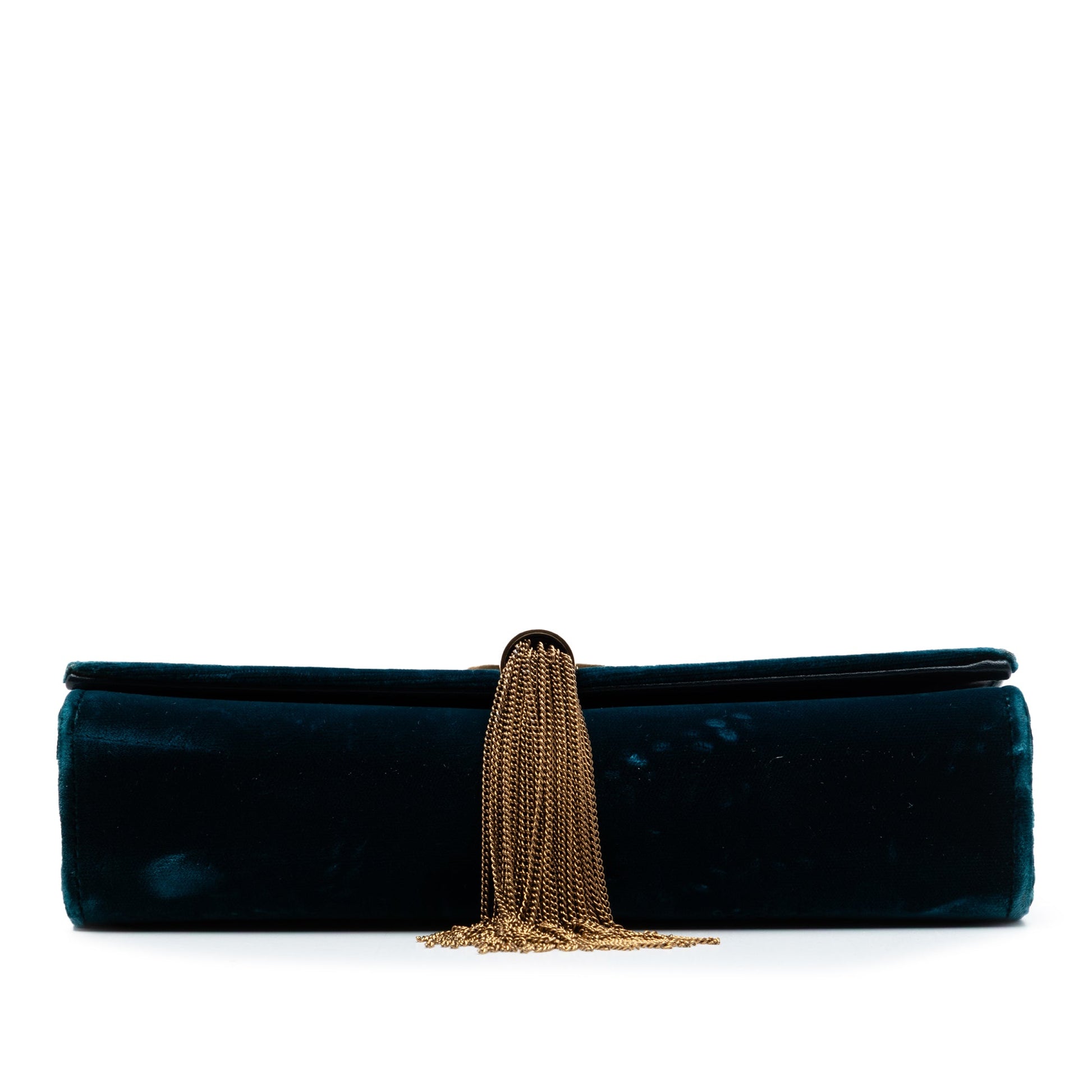 Saint Laurent Small Velvet Monogram Kate Tassel Crossbody