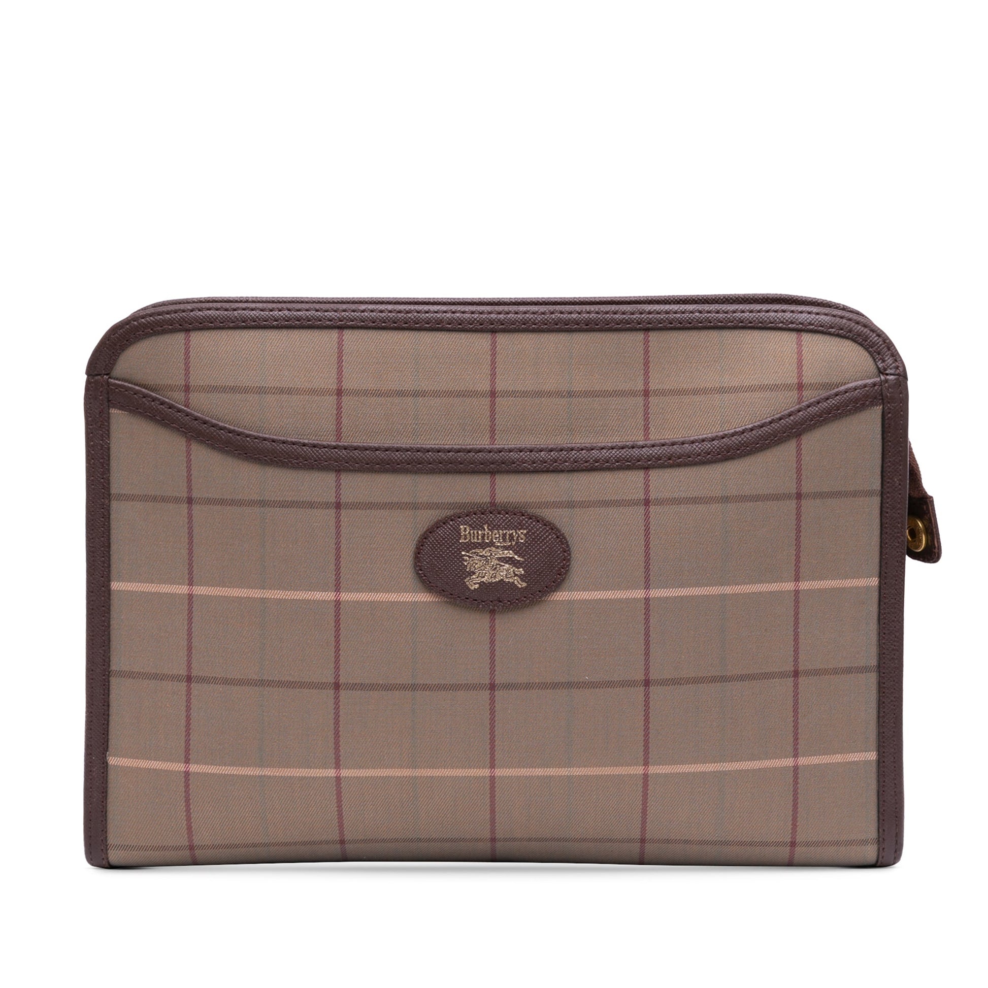 Burberry Vintage Check Canvas Clutch