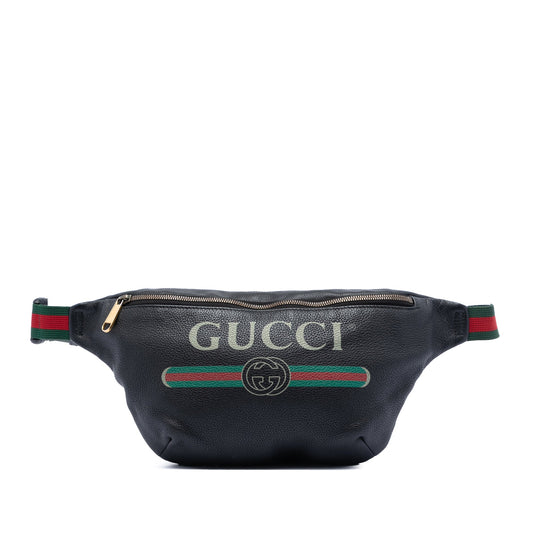 Leather Logo Web Belt Bag