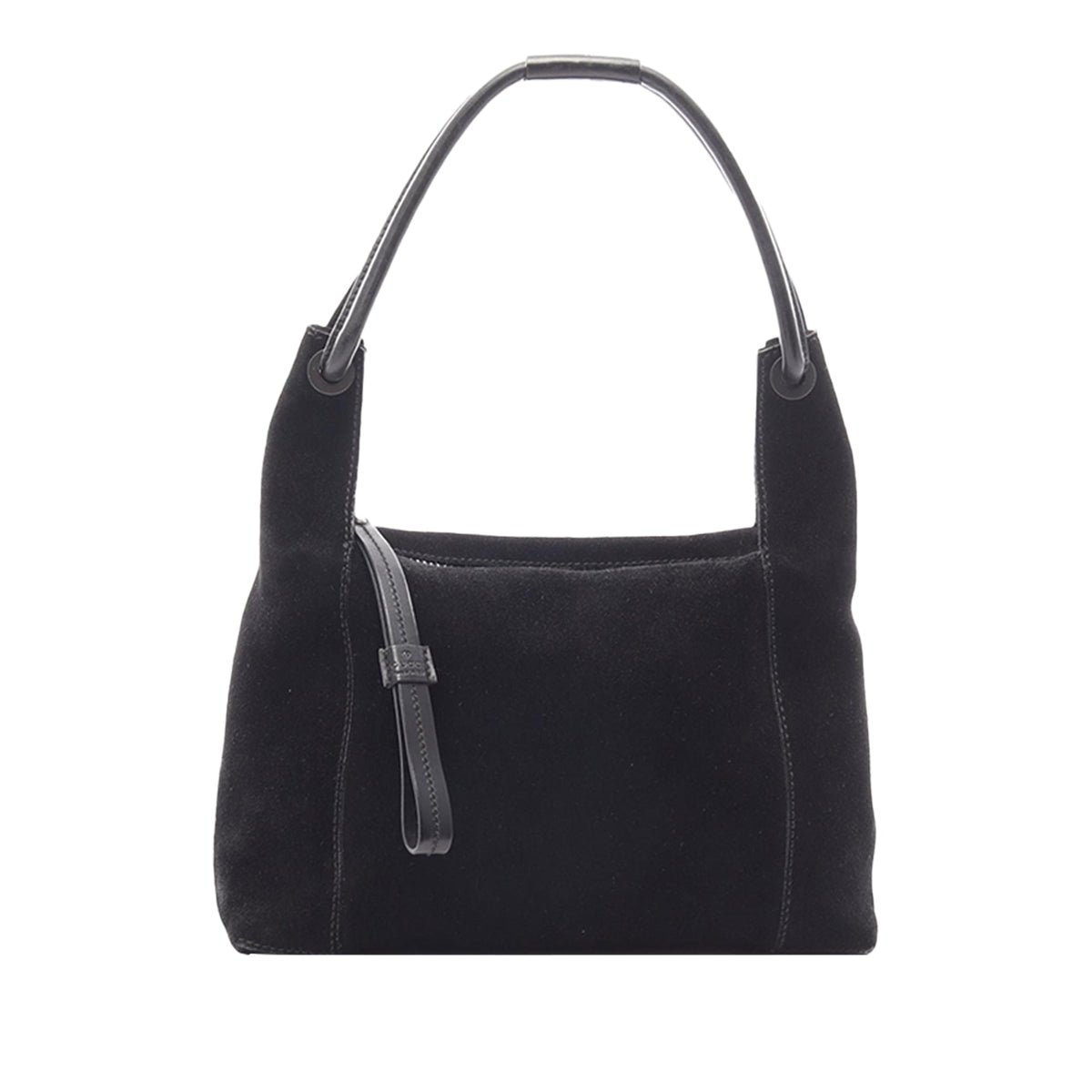 Gucci Suede Shoulder Bag — Black
