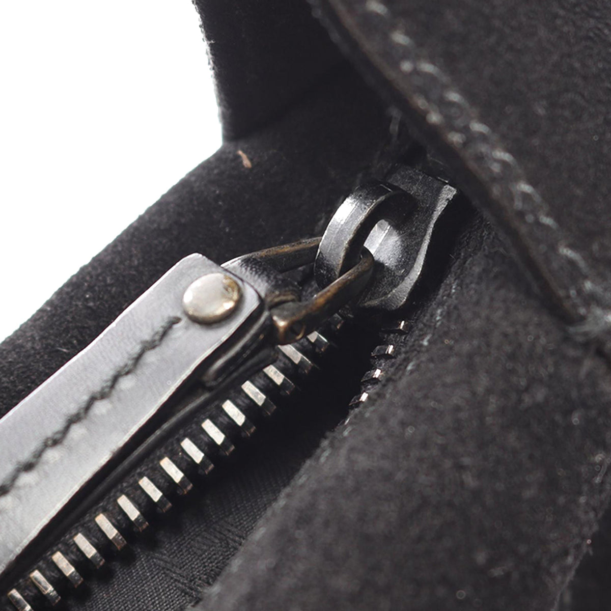 Gucci Suede Shoulder Bag — Black